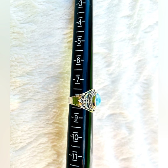 Big Chunky Larimar Ring size 8 - Picture 6 of 7